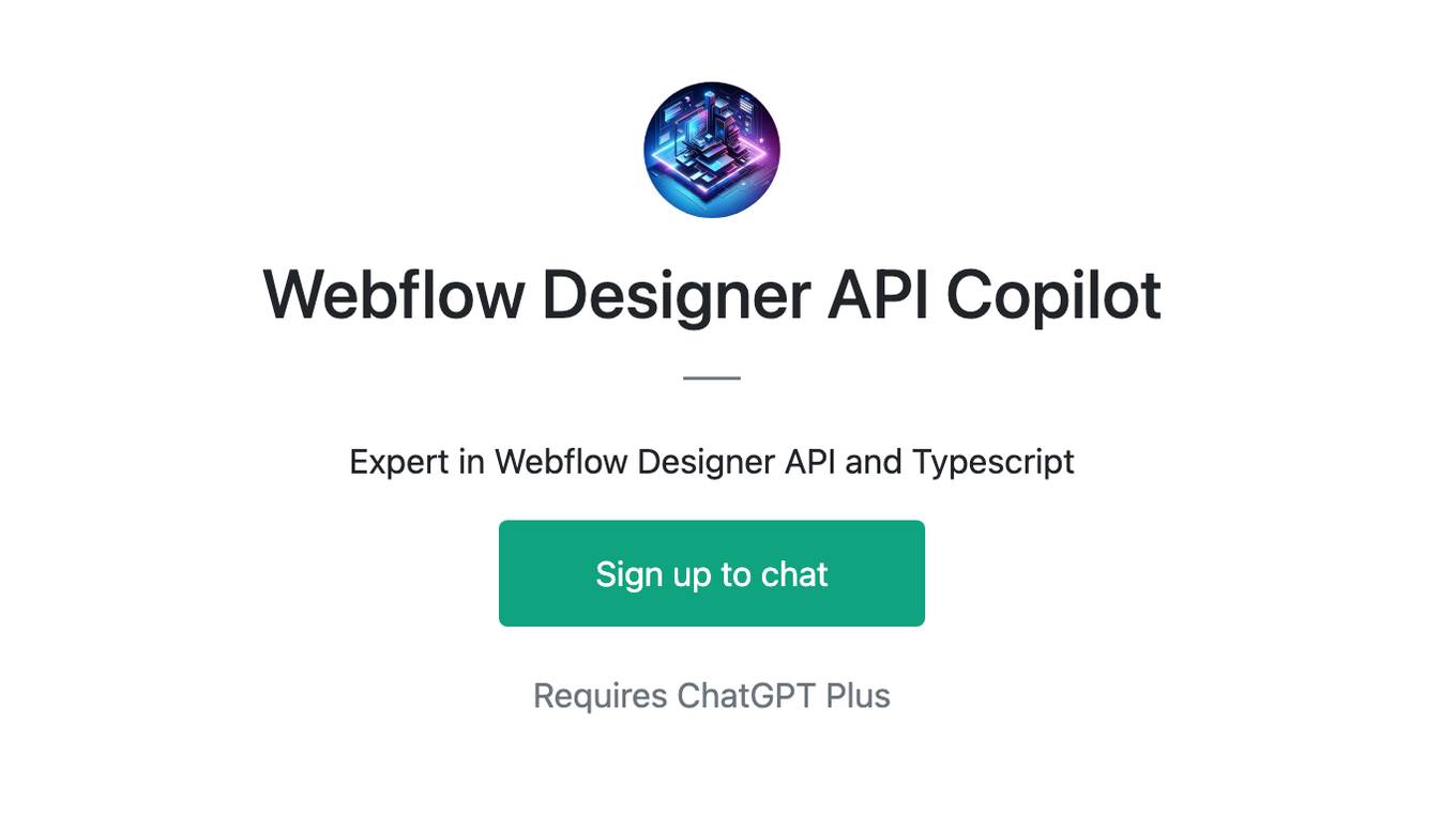 Webflow Designer API Copilot Screenshot