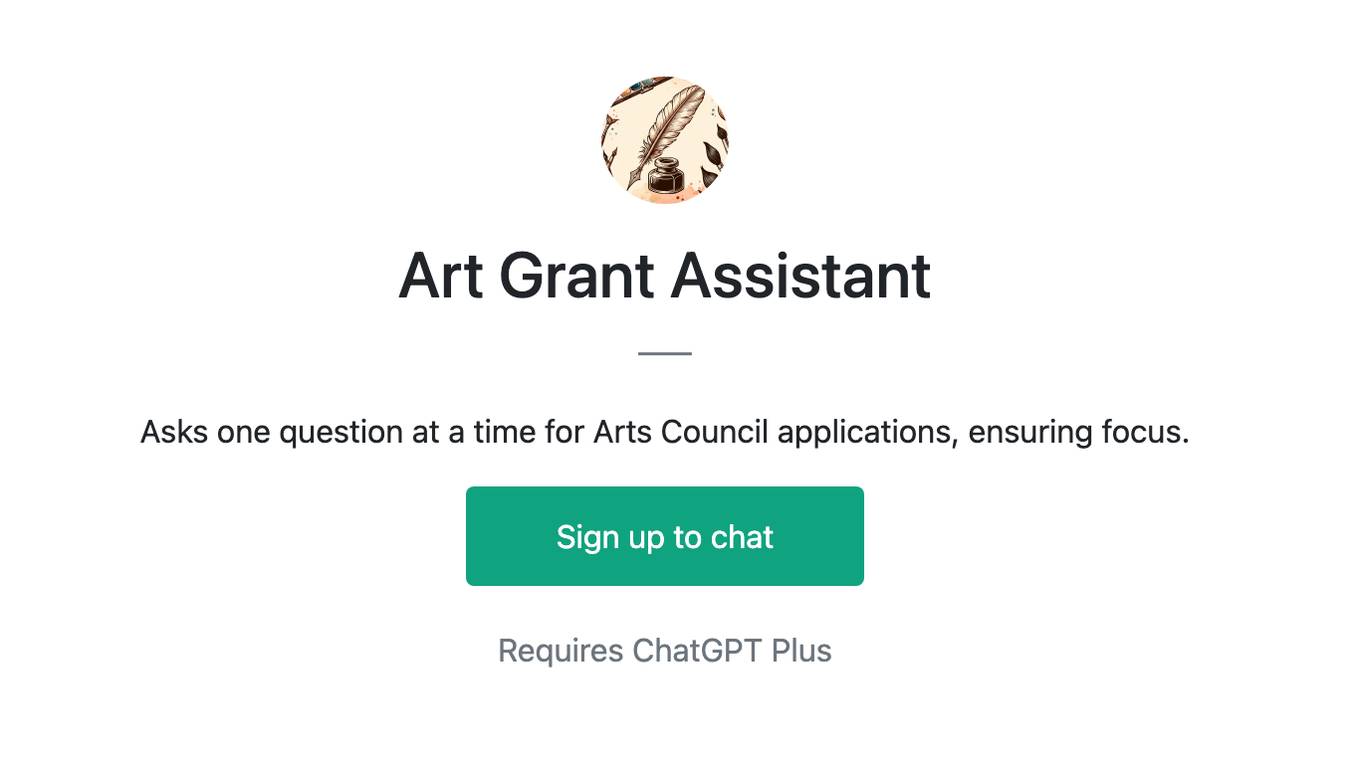 Art Grant Assistant Screenshot