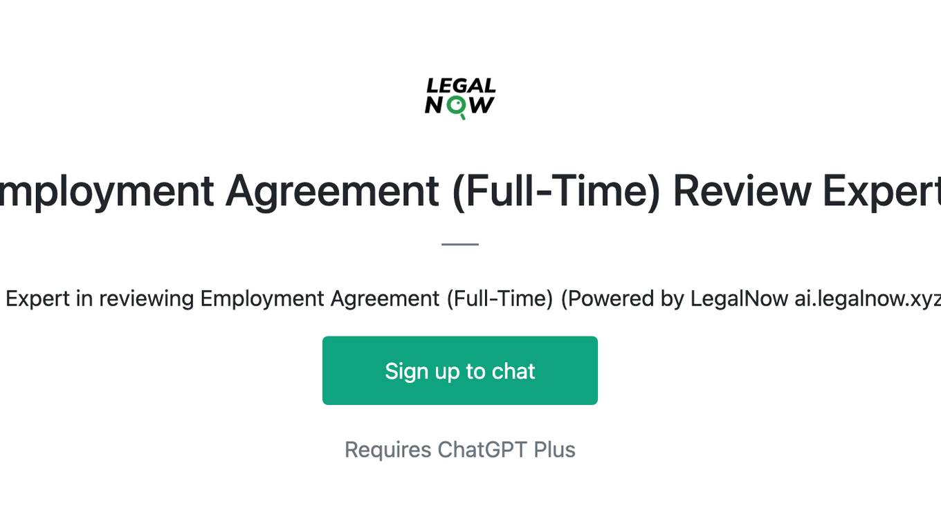 Employment Agreement (Full-Time) Review Expert Screenshot