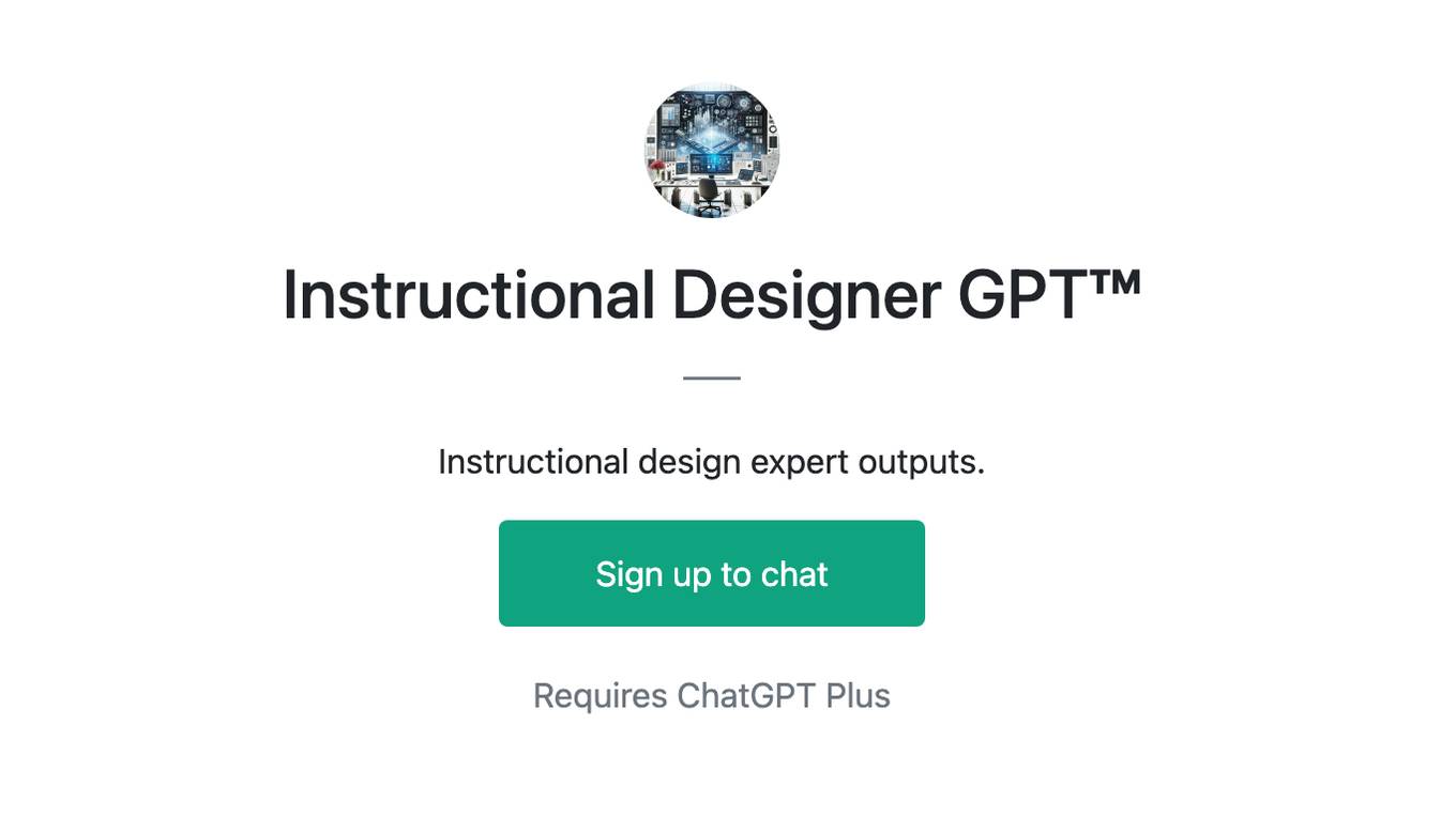 Instructional Designer GPT™ Screenshot