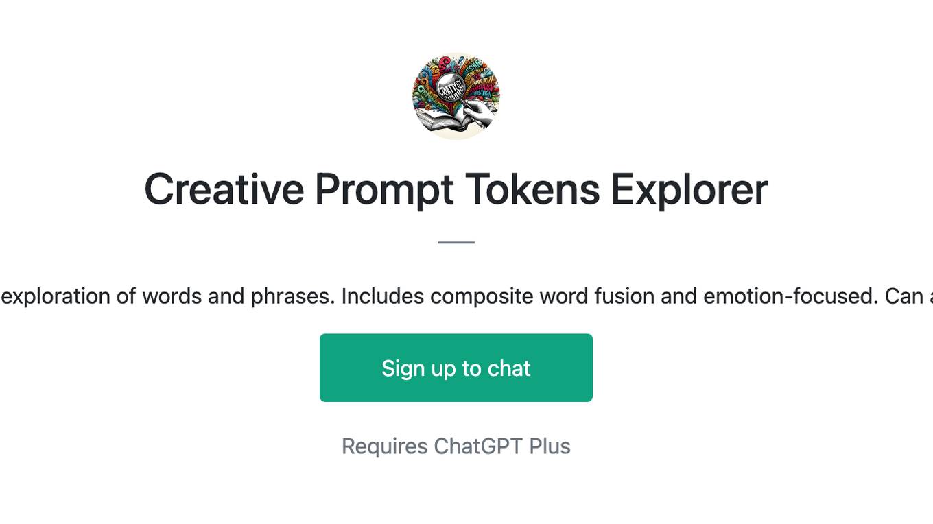 Creative Prompt Tokens Explorer Screenshot