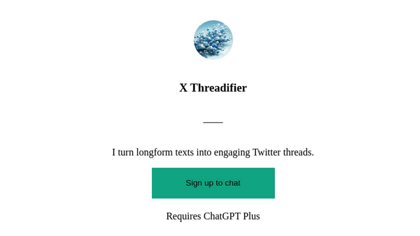 X Threadifier Screenshot