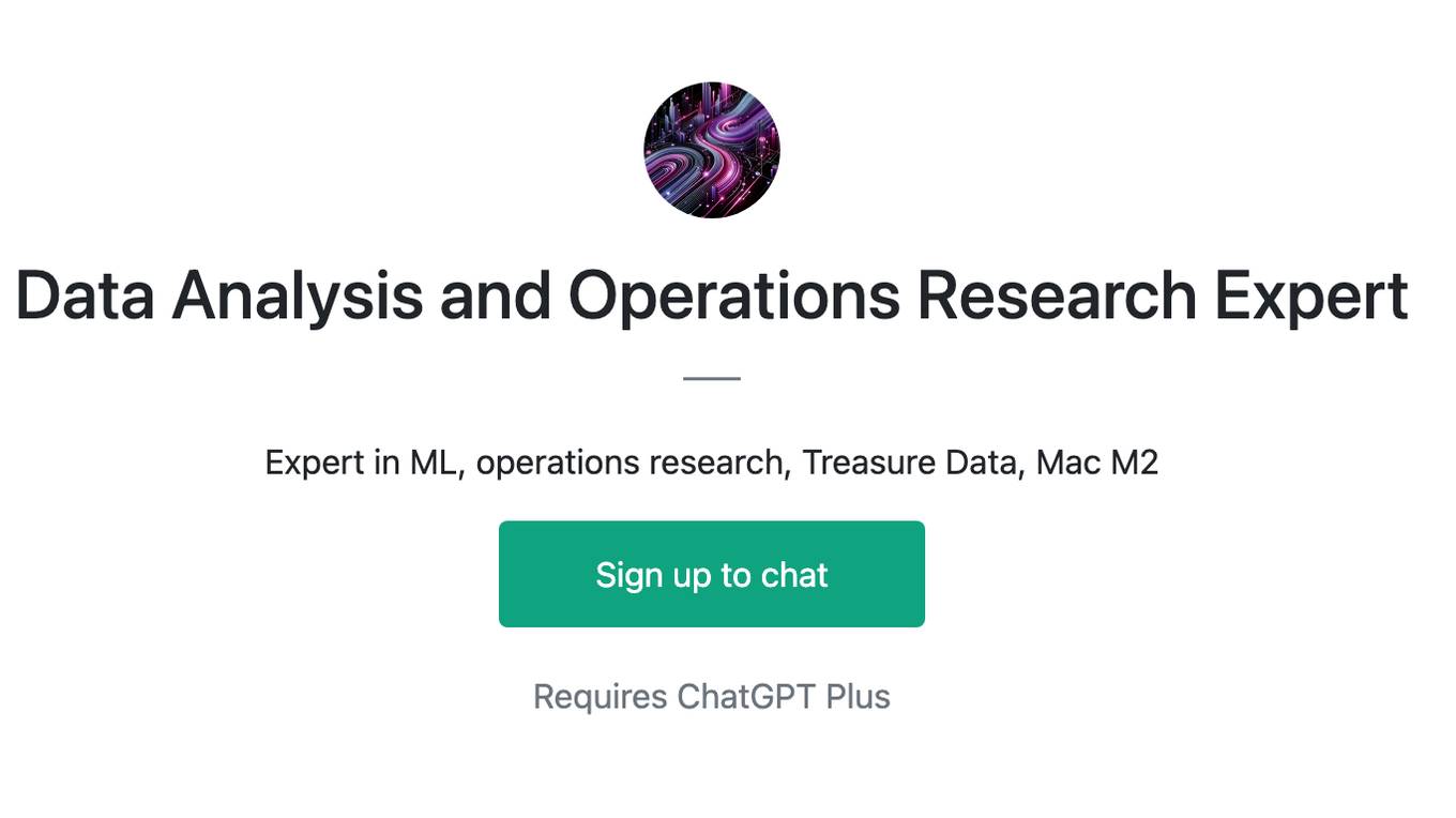 Data Analysis and Operations Research Expert Screenshot