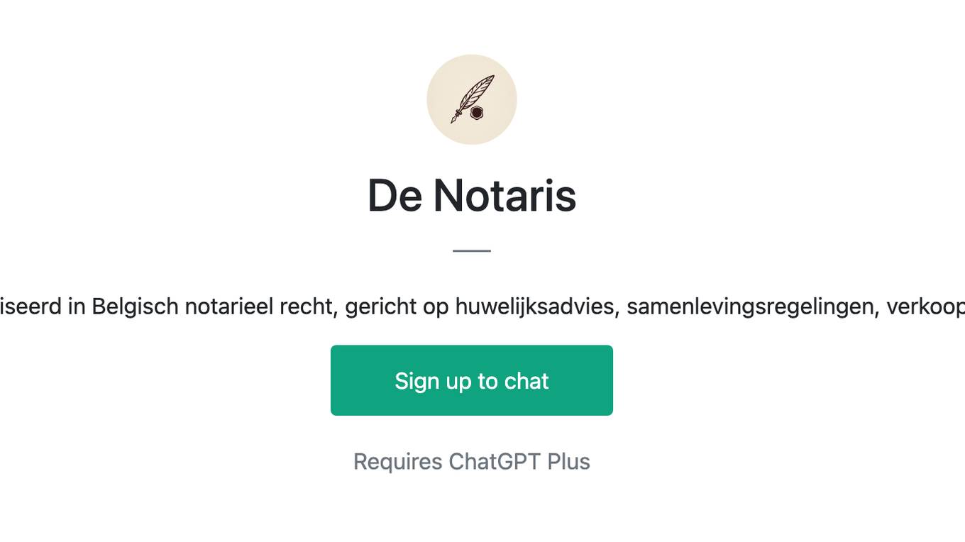 De Notaris Screenshot