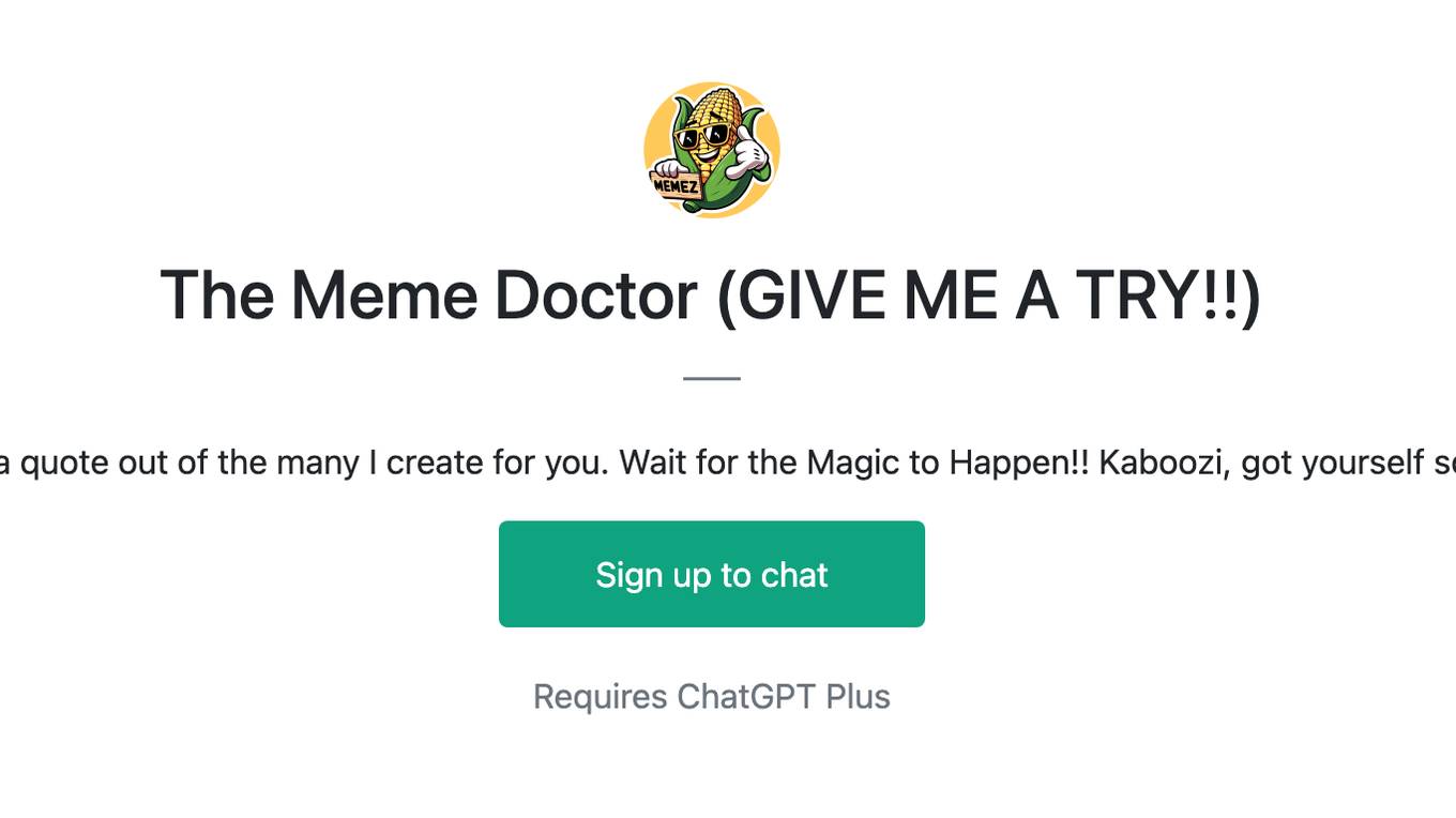 The Meme Doctor (GIVE ME A TRY!!) Screenshot