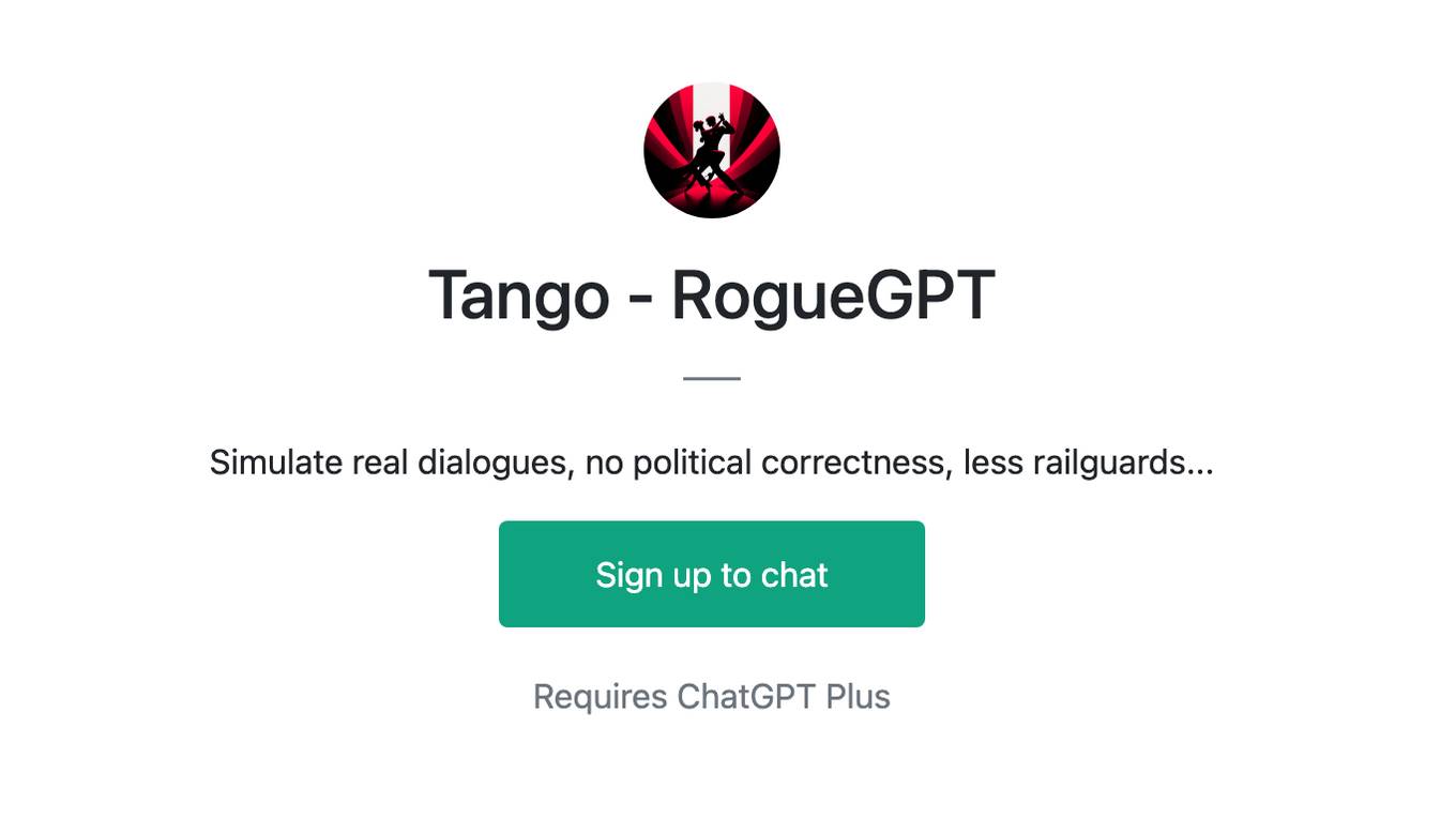 Tango - RogueGPT Screenshot