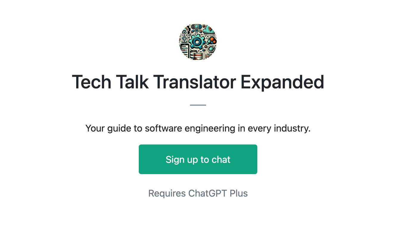 Tech Talk Translator Expanded Screenshot