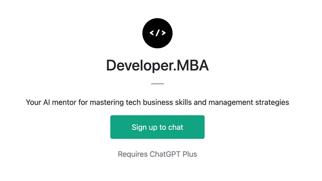 Developer.MBA Screenshot