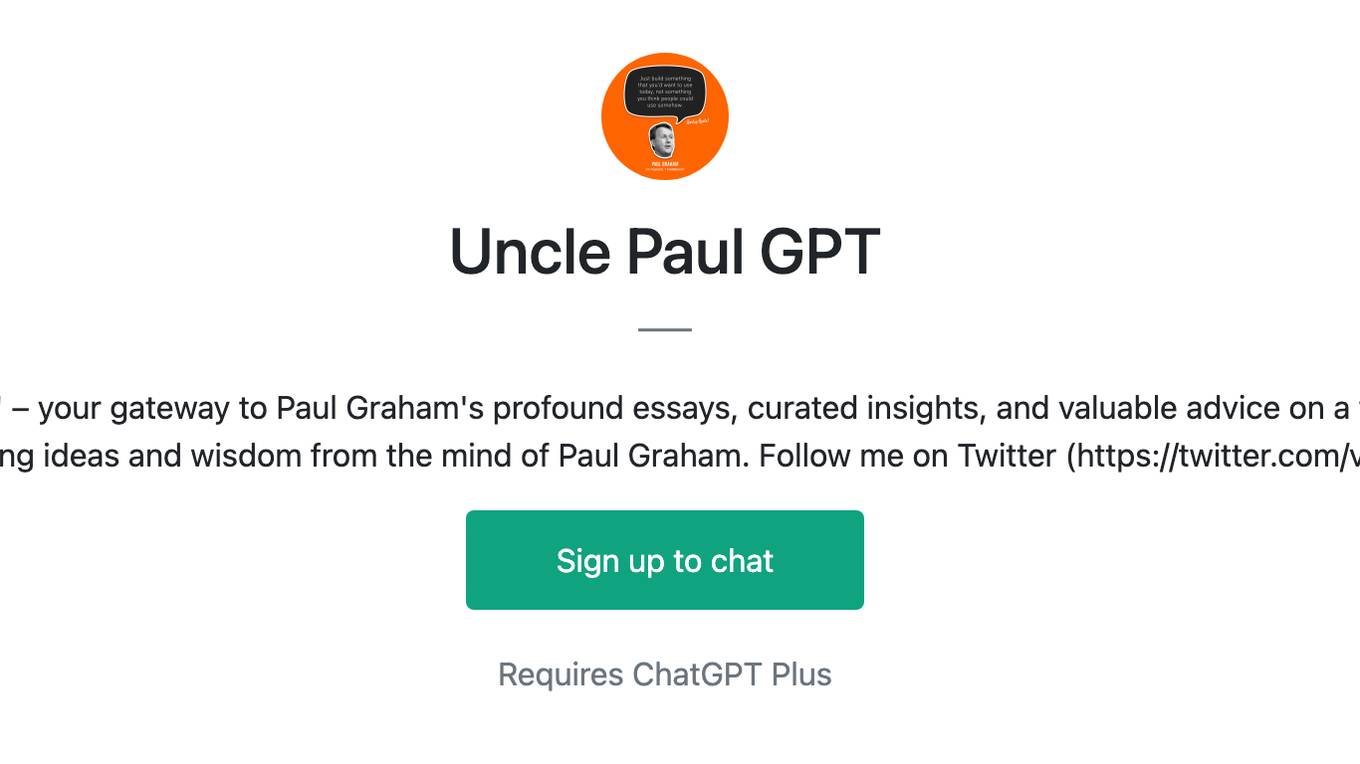 Uncle Paul GPT Screenshot