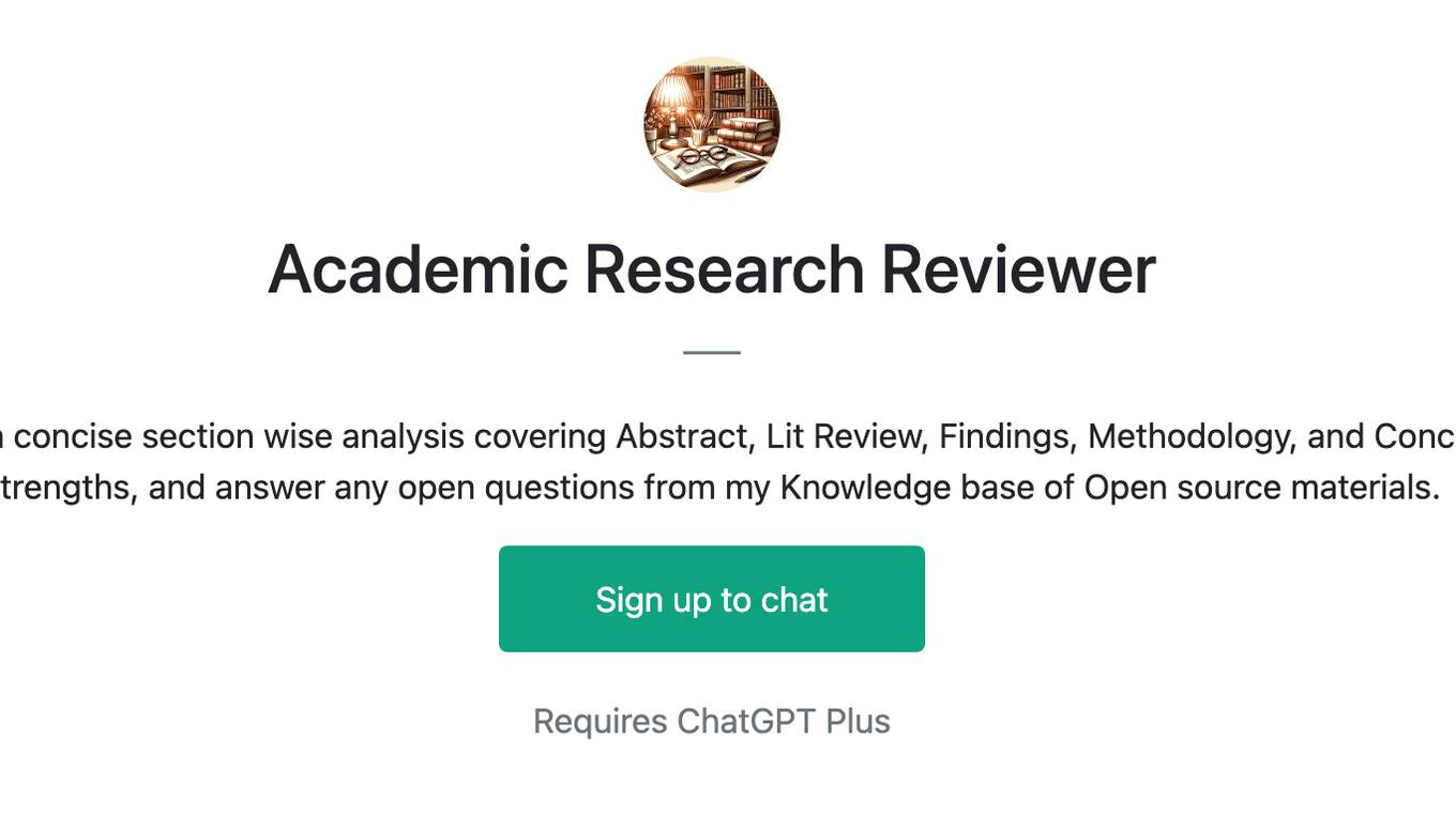 Academic Research Reviewer Screenshot