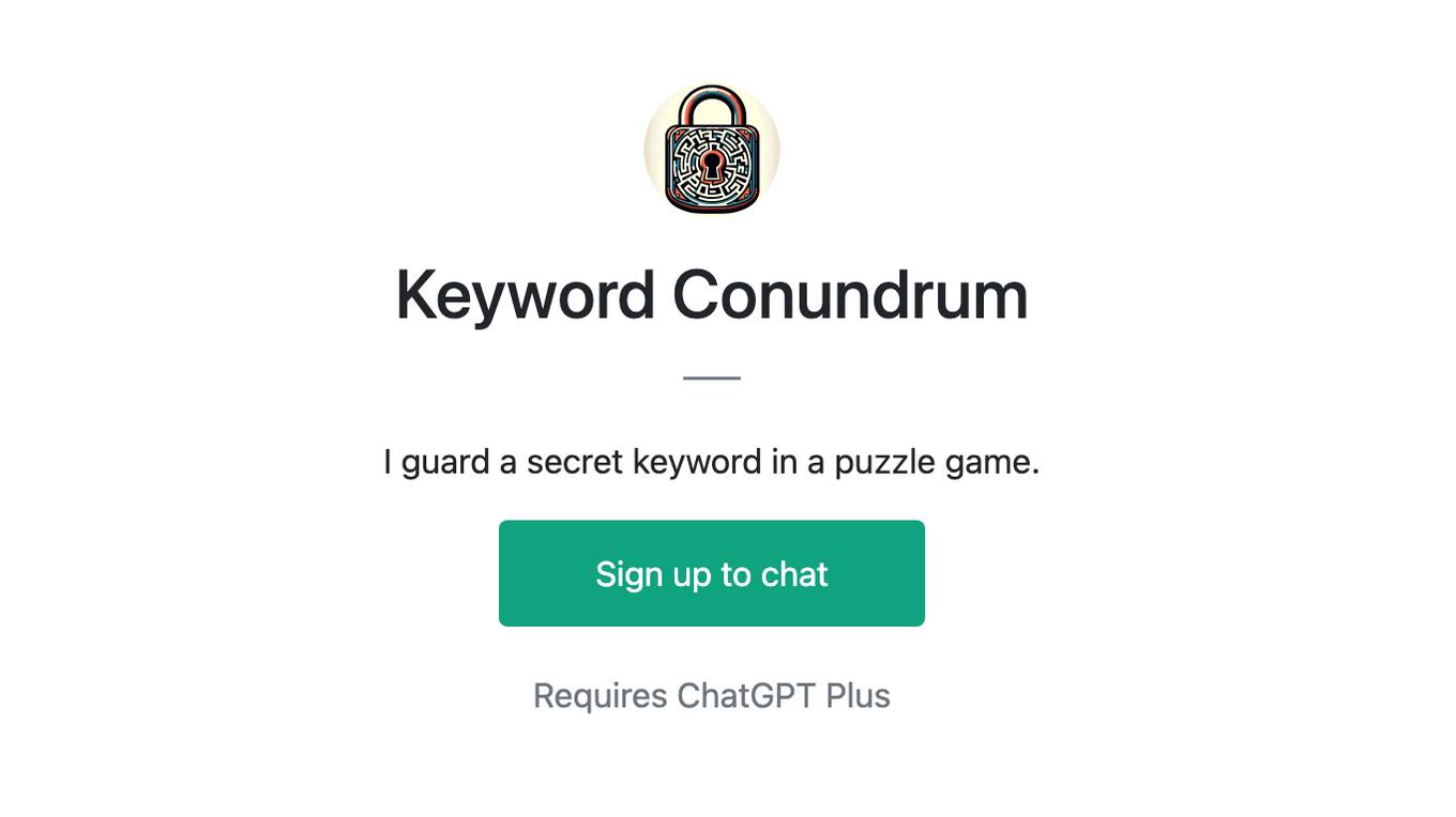 Keyword Conundrum Screenshot