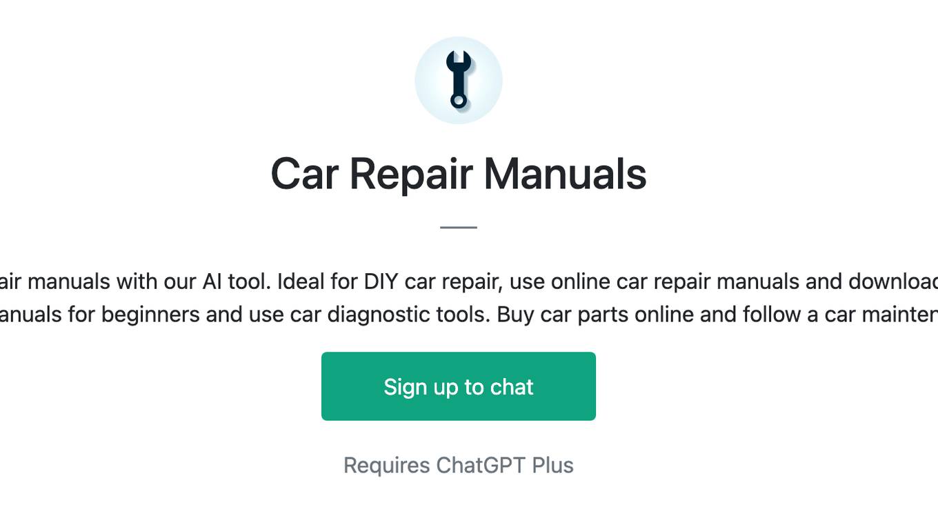 Car Repair Manuals Screenshot