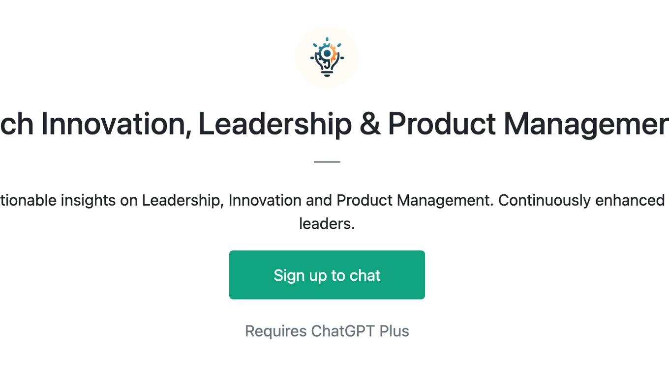 Tech Innovation, Leadership & Product Management Screenshot