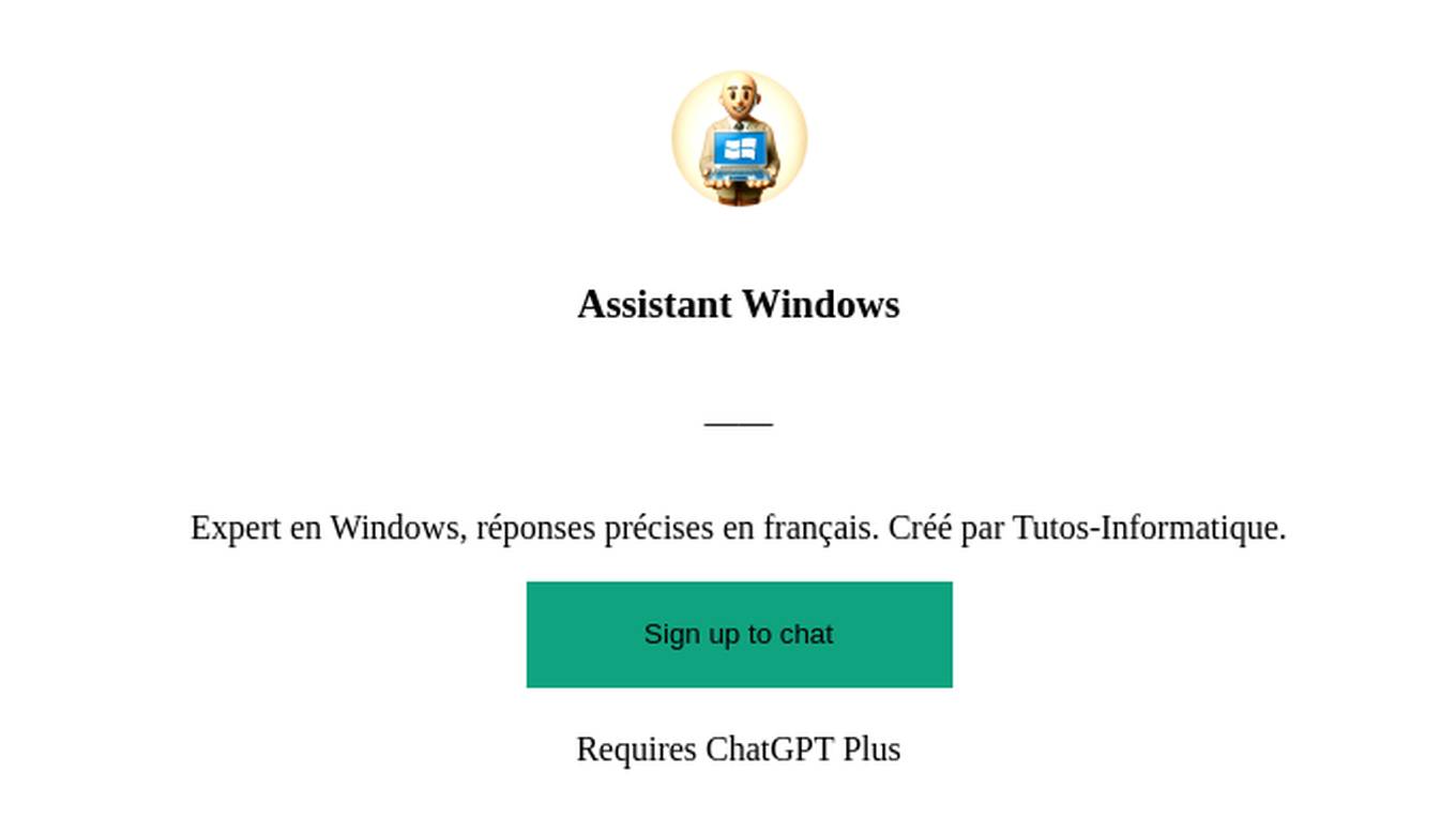 Assistant Windows Screenshot