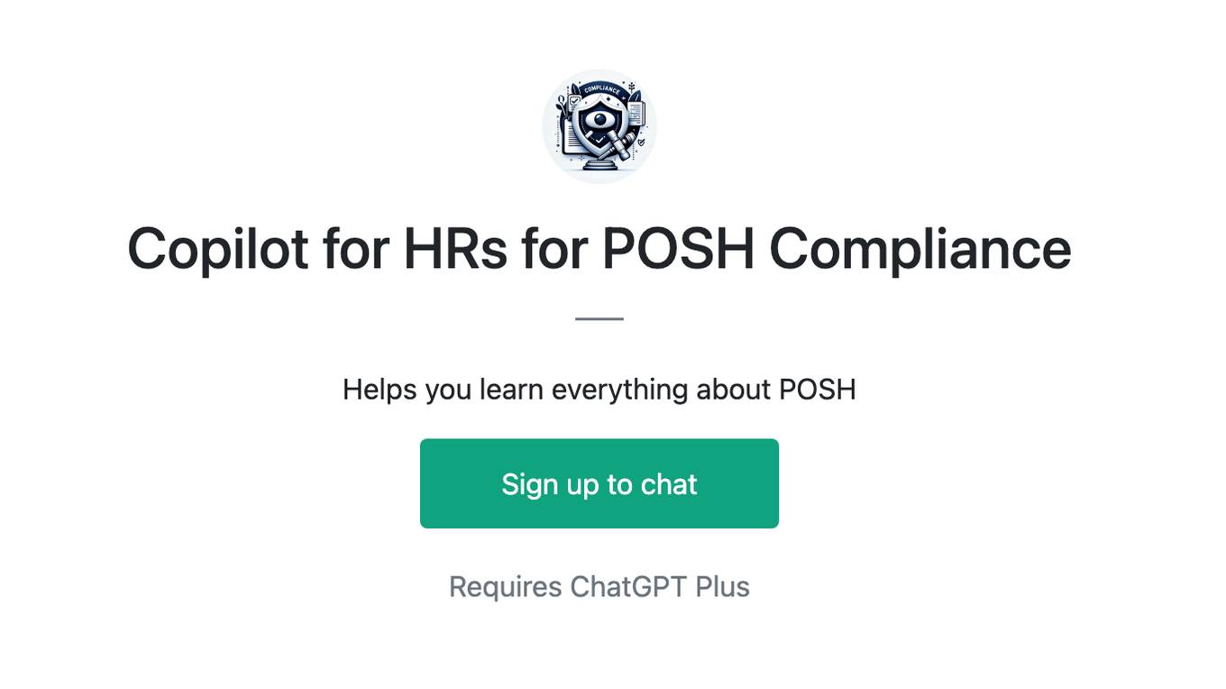 Copilot for HRs for POSH Compliance Screenshot