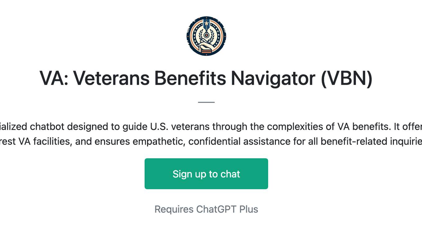 VA: Veterans Benefits Navigator (VBN) Screenshot