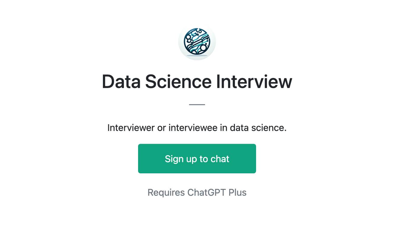 Data Science Interview Screenshot