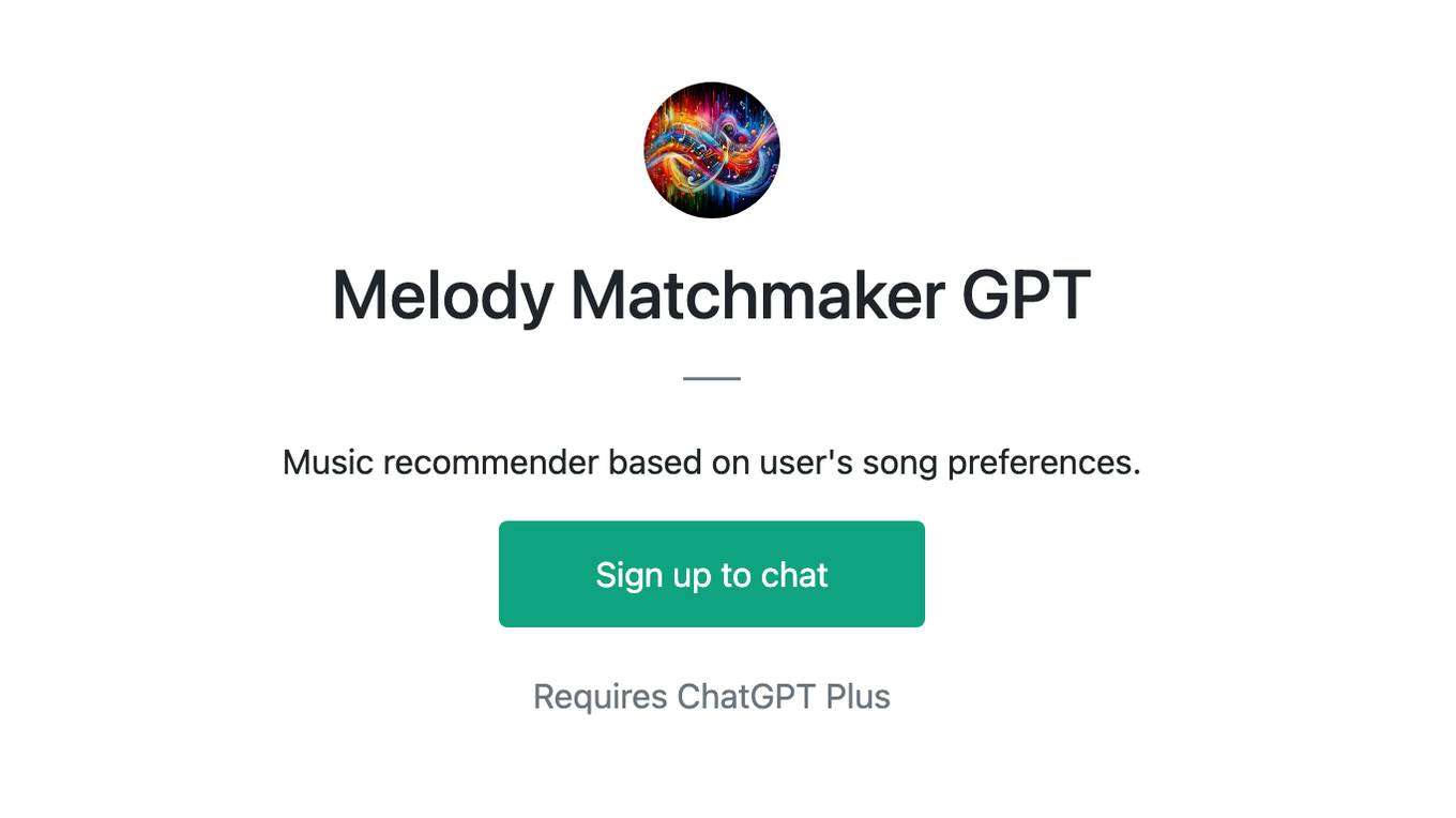 Melody Matchmaker GPT Screenshot