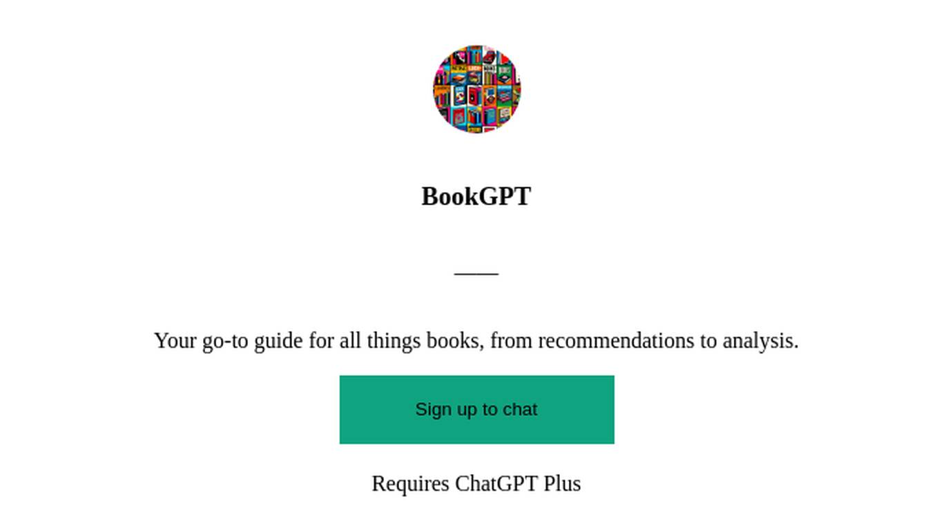 BookGPT Screenshot