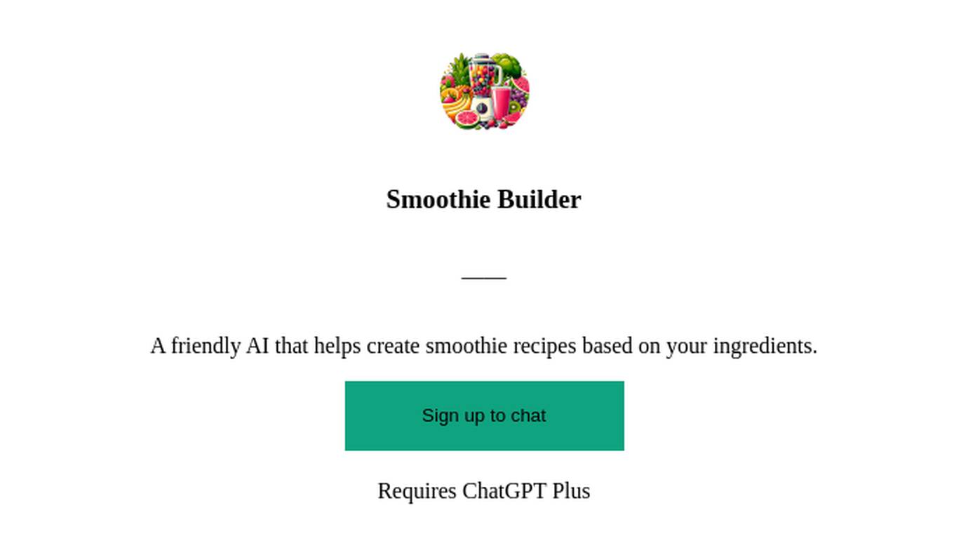 Smoothie Builder Screenshot