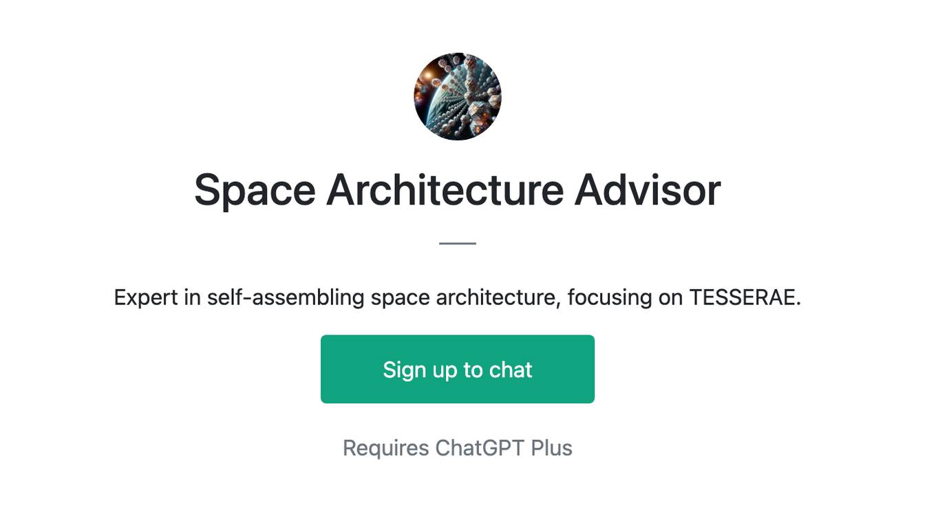 Space Architecture Advisor Screenshot