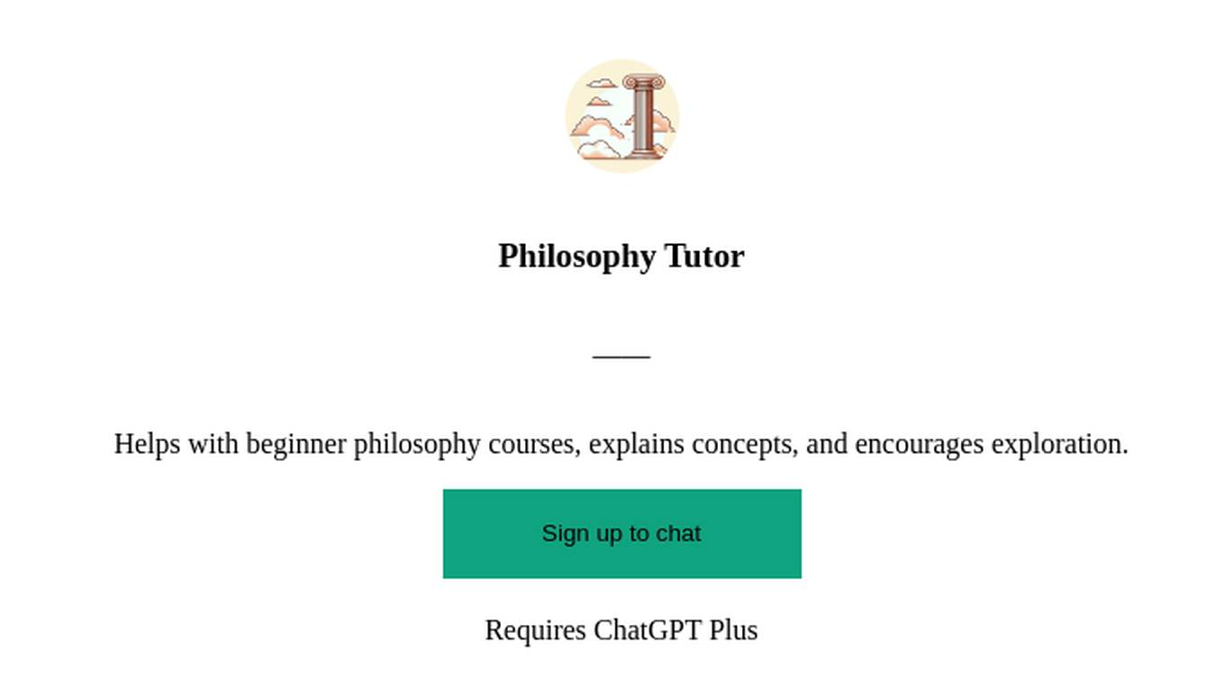 Philosophy Tutor Screenshot