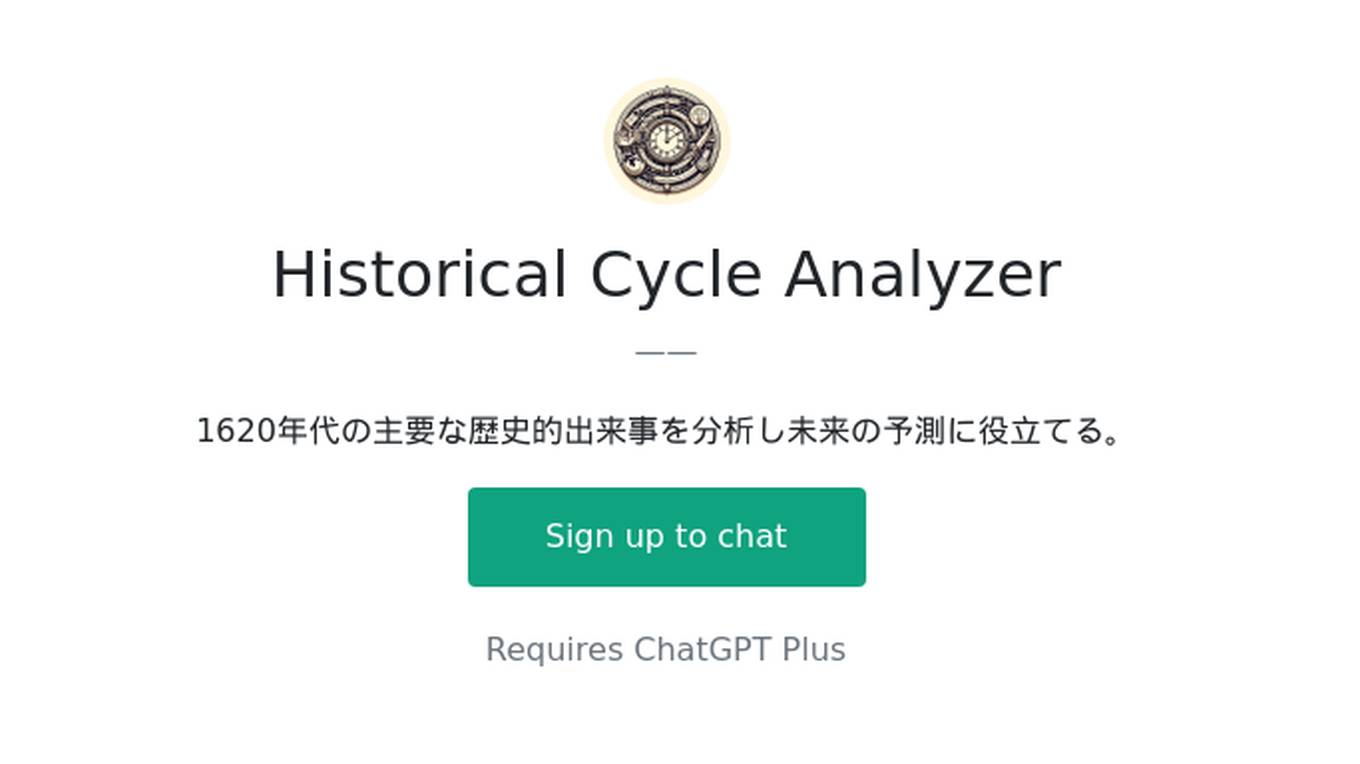 Historical Cycle Analyzer Screenshot