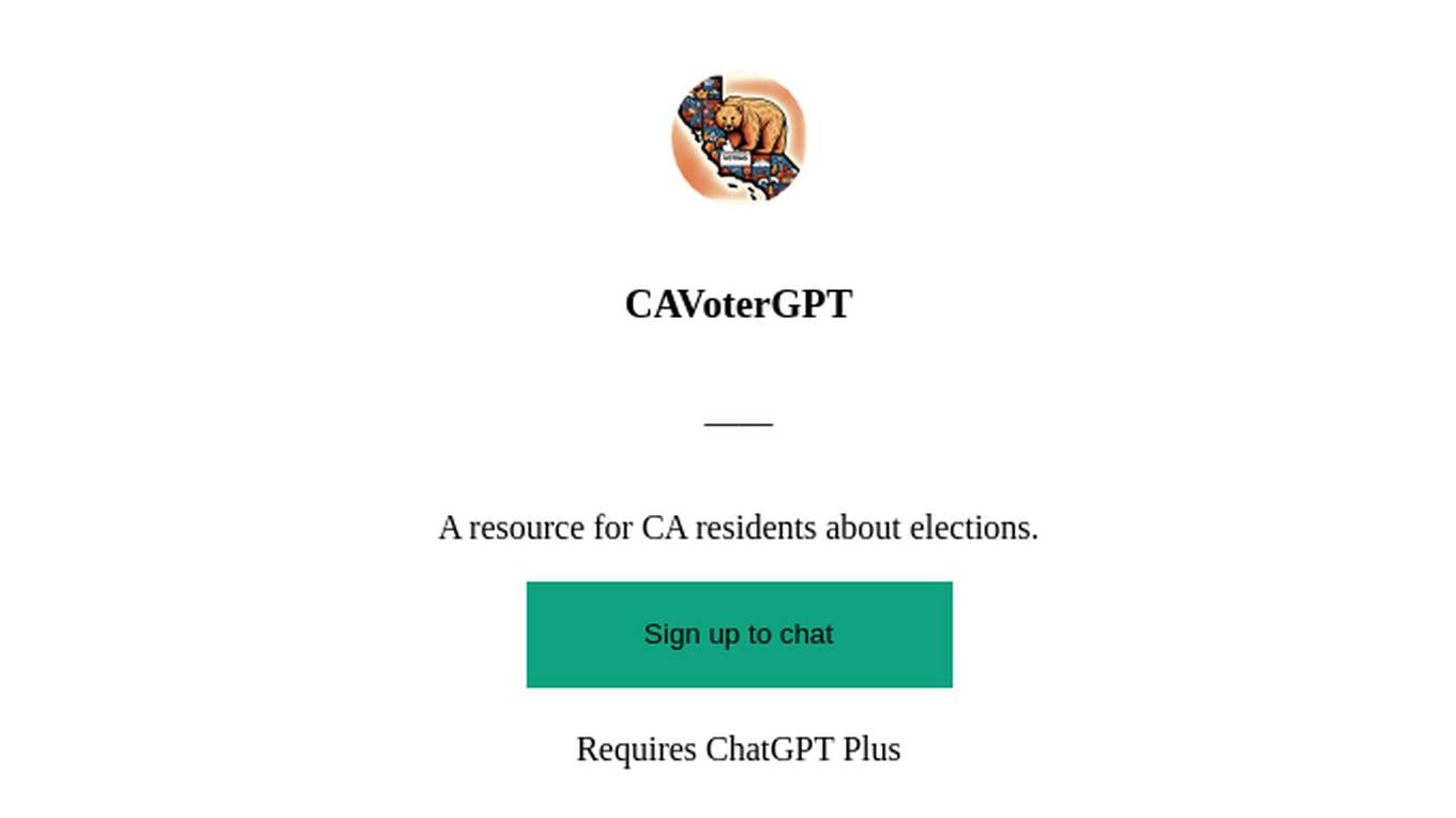 CAVoterGPT Screenshot