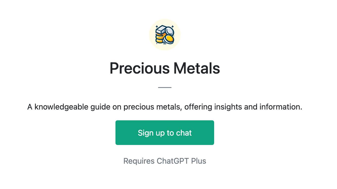 Precious Metals Screenshot