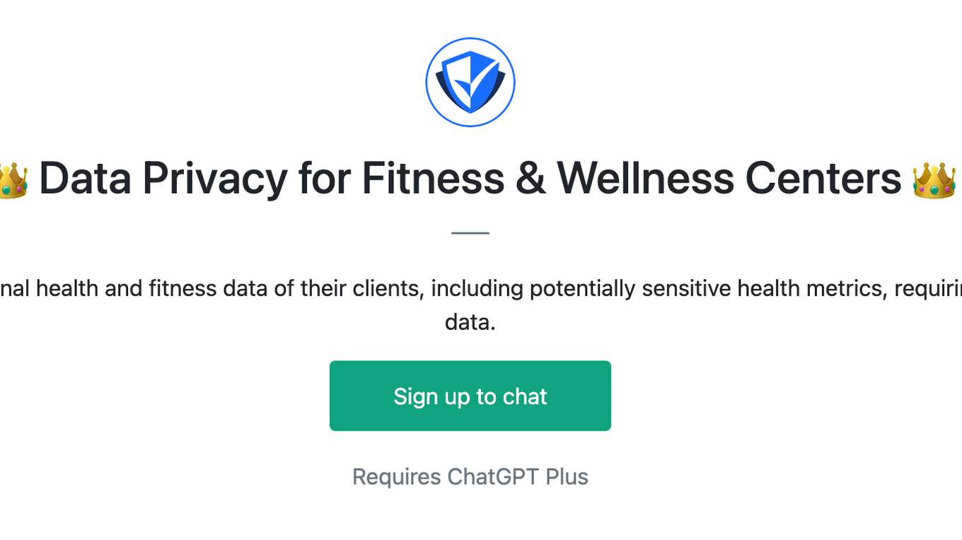 👑 Data Privacy for Fitness & Wellness Centers 👑 Screenshot