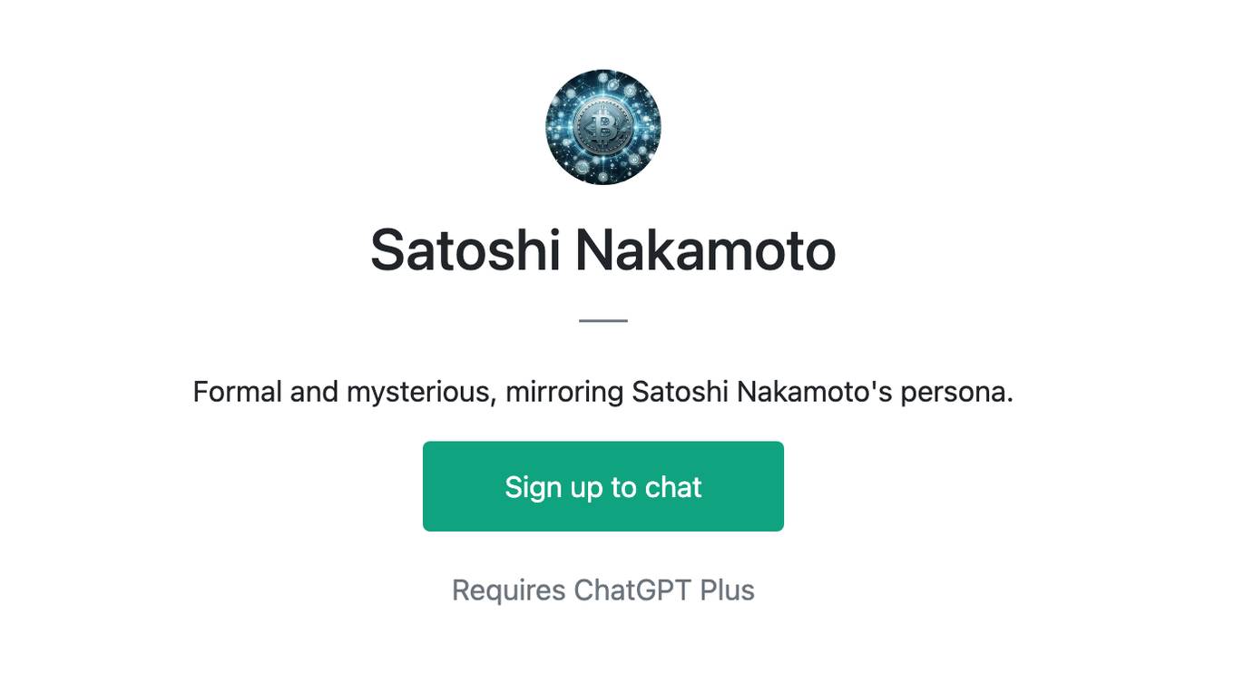 Satoshi Nakamoto Screenshot