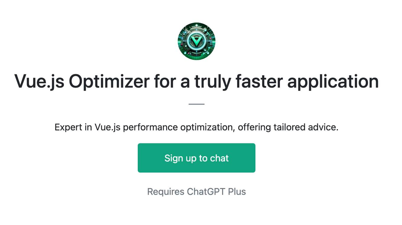 Vue.js Optimizer for a truly faster application Screenshot