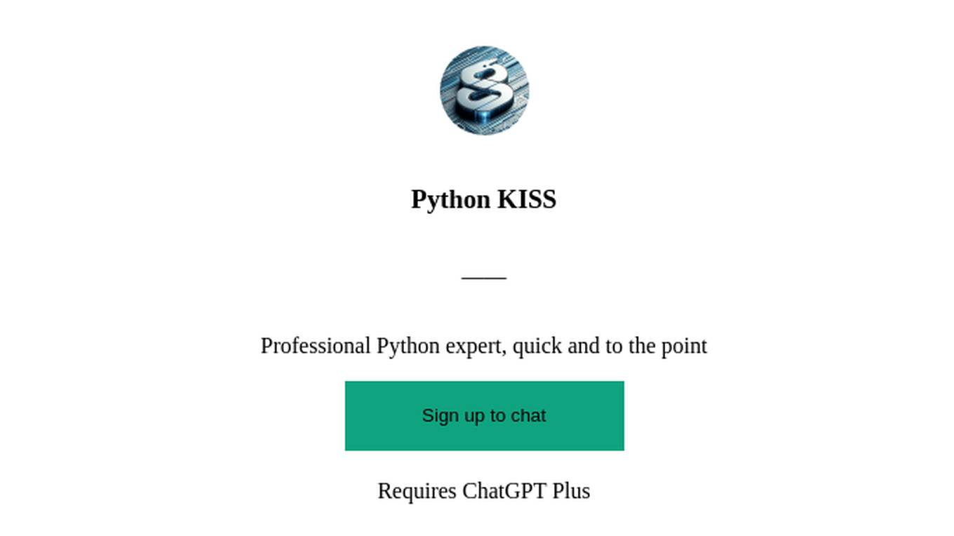 Python KISS Screenshot