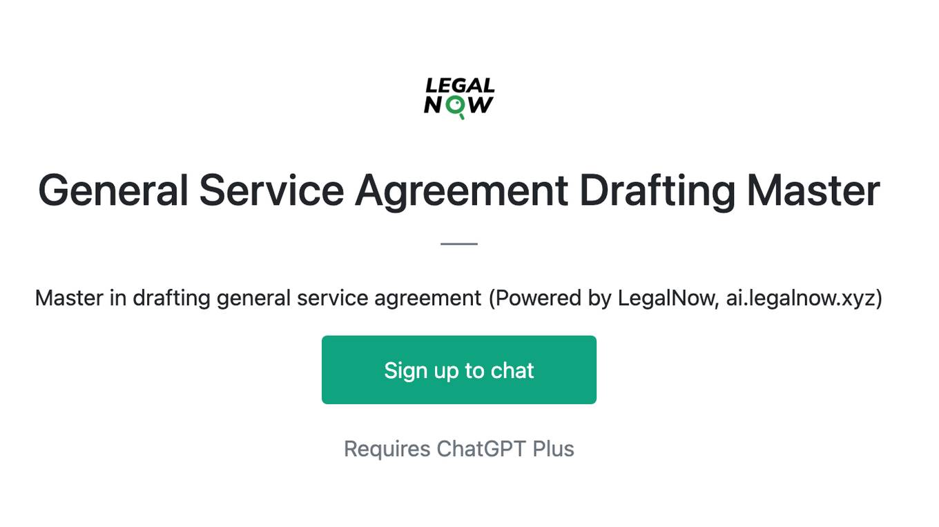 General Service Agreement Drafting Master Screenshot