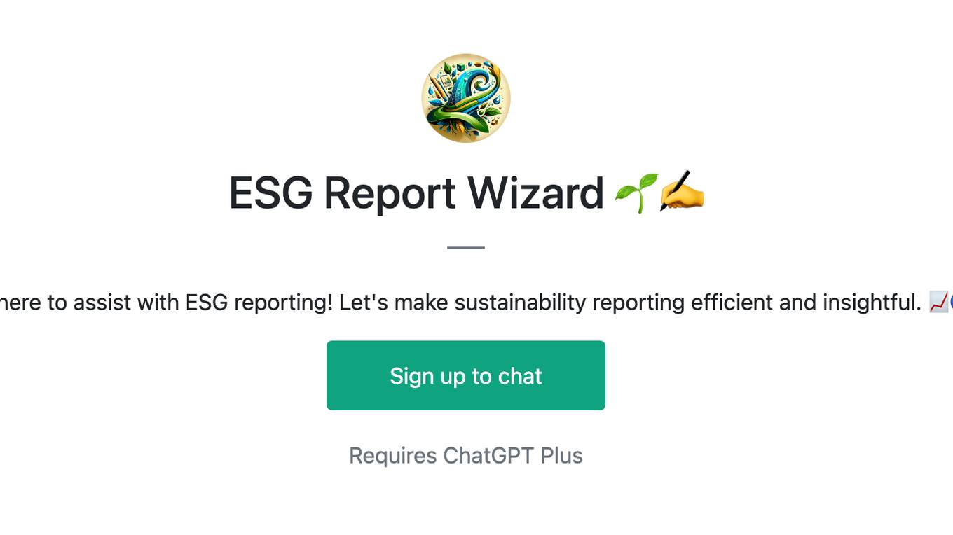 ESG Report Wizard 🌱✍️ Screenshot