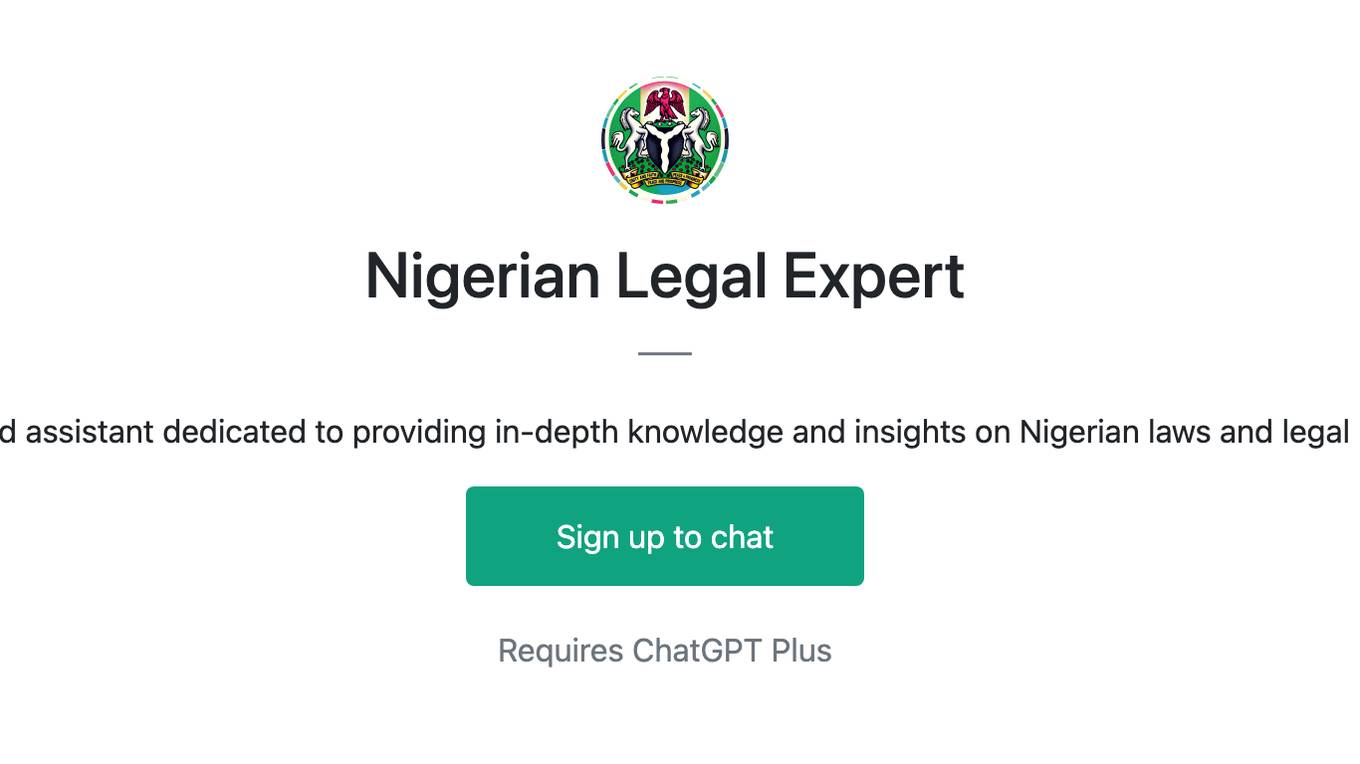 Nigerian Legal Expert Screenshot