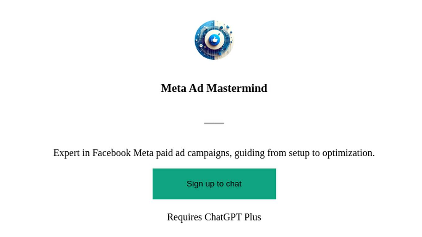 Meta Ad Mastermind Screenshot