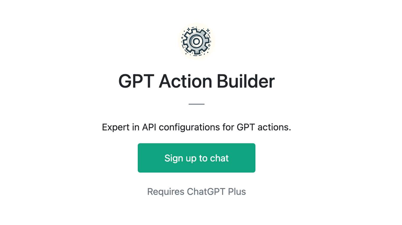 GPT Action Builder Screenshot