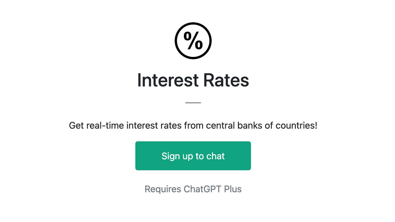 Interest Rates Screenshot