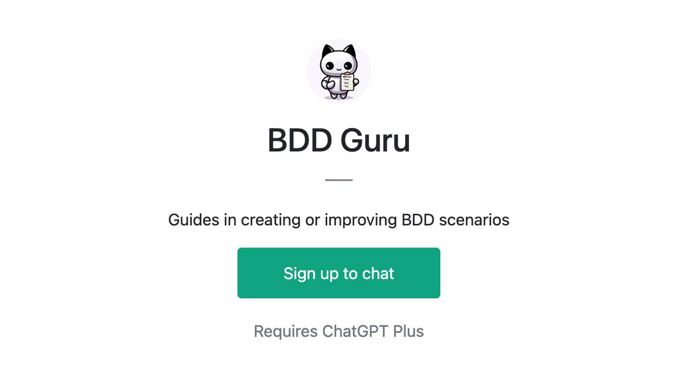 BDD Guru Screenshot