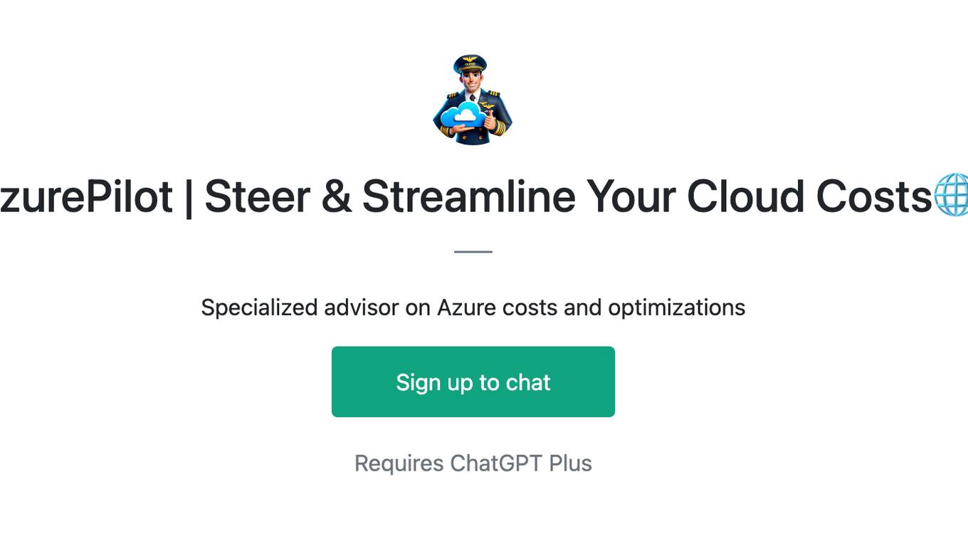 AzurePilot | Steer & Streamline Your Cloud Costs🌐 Screenshot