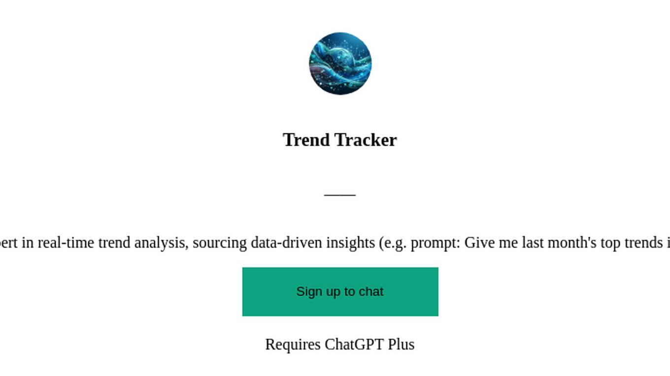 Trend Tracker Screenshot