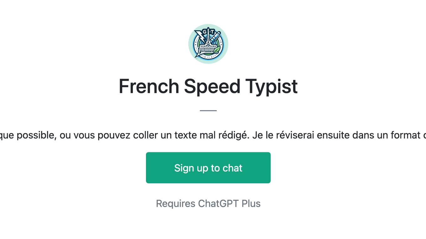 French Speed Typist Screenshot