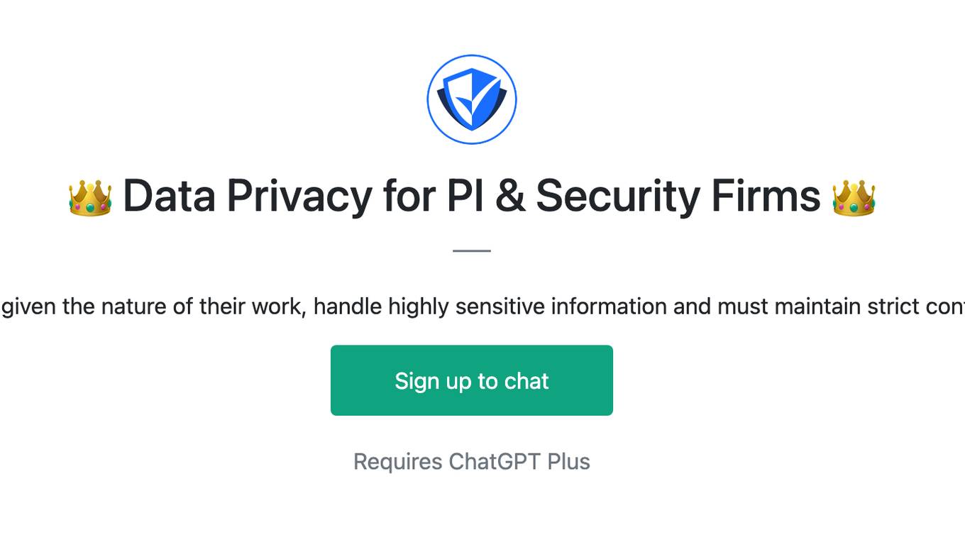 👑 Data Privacy for PI & Security Firms 👑 Screenshot