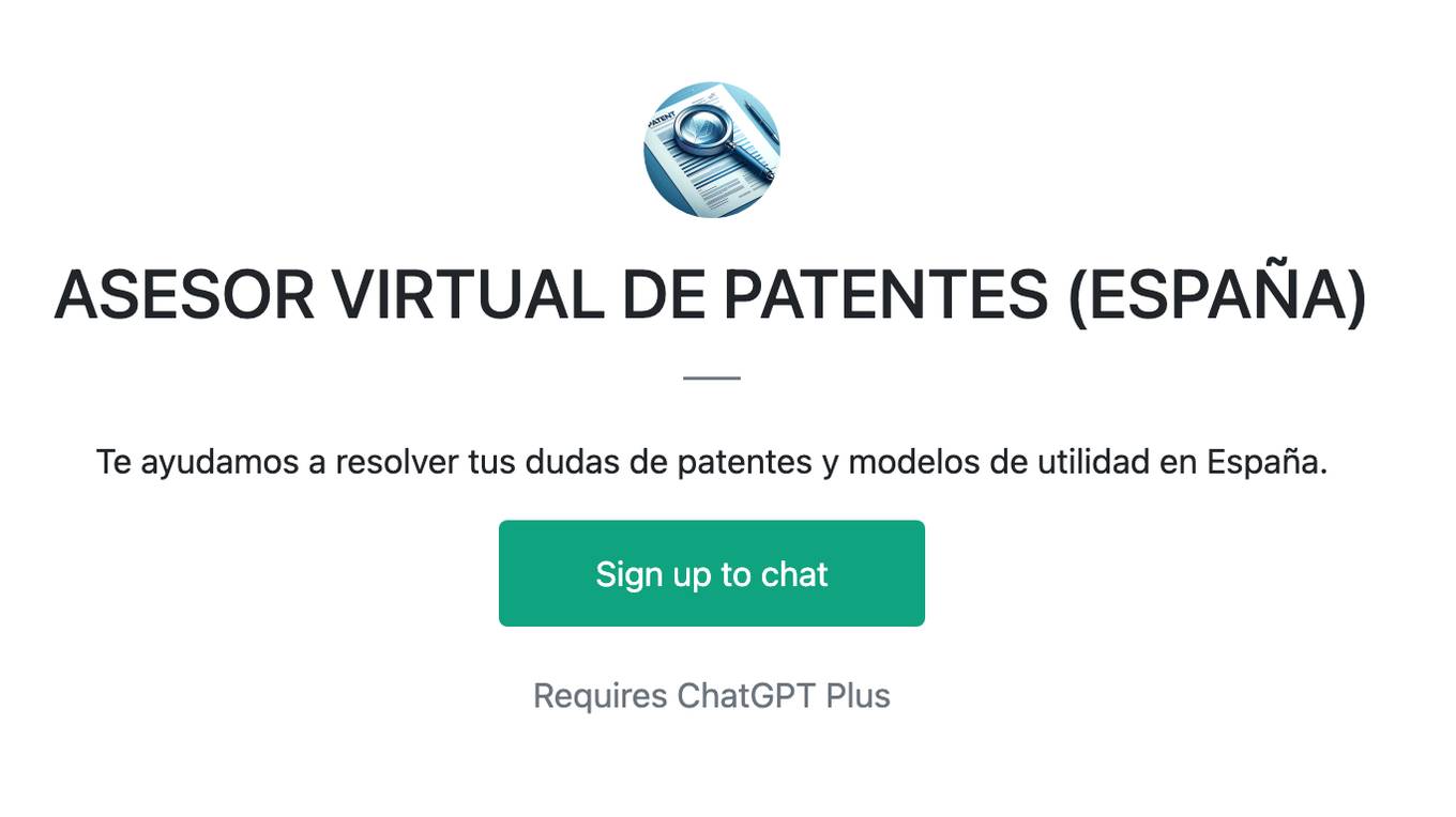 ASESOR VIRTUAL DE PATENTES  (ESPAÑA) Screenshot