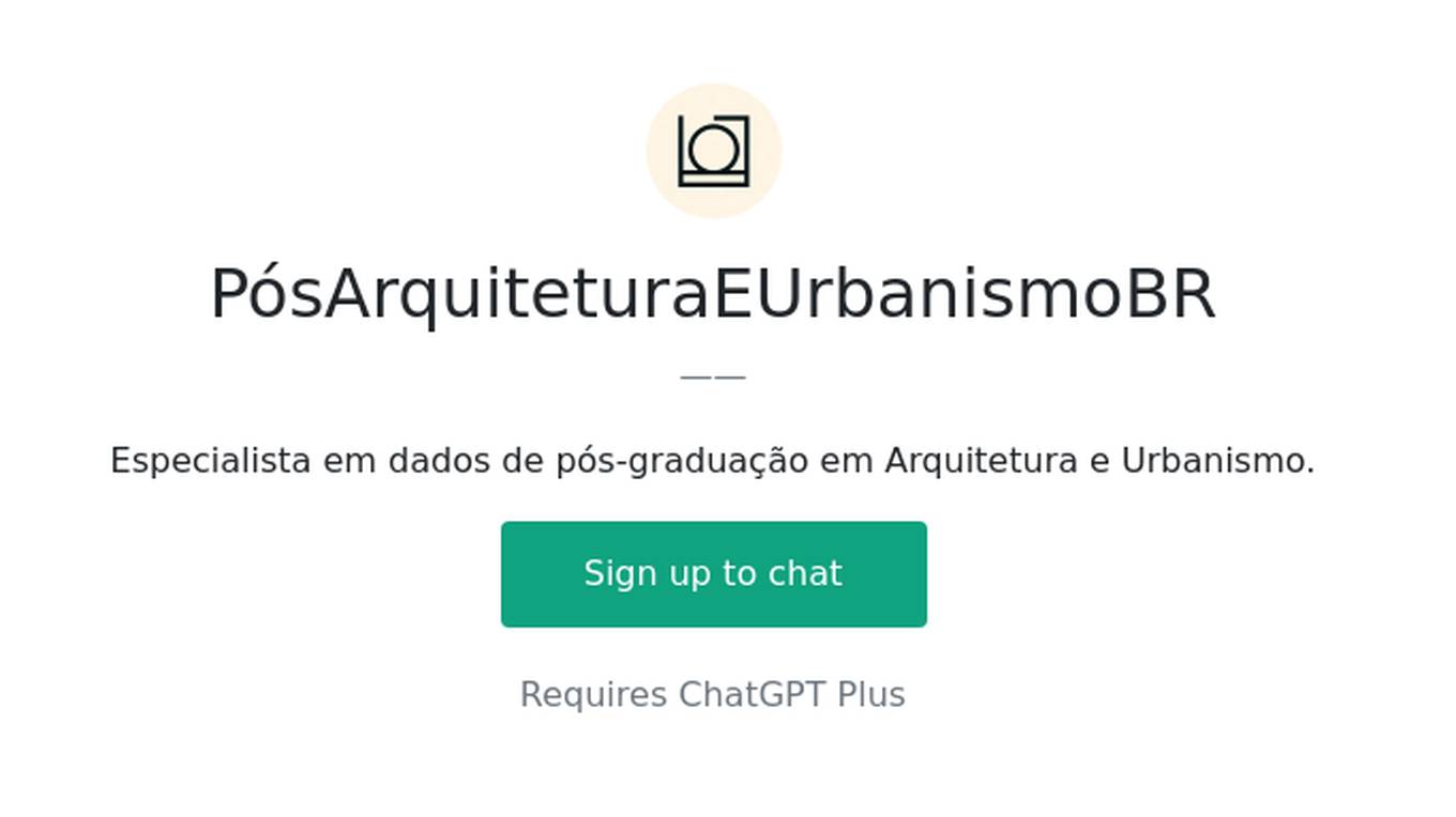 PósArquiteturaEUrbanismoBR Screenshot