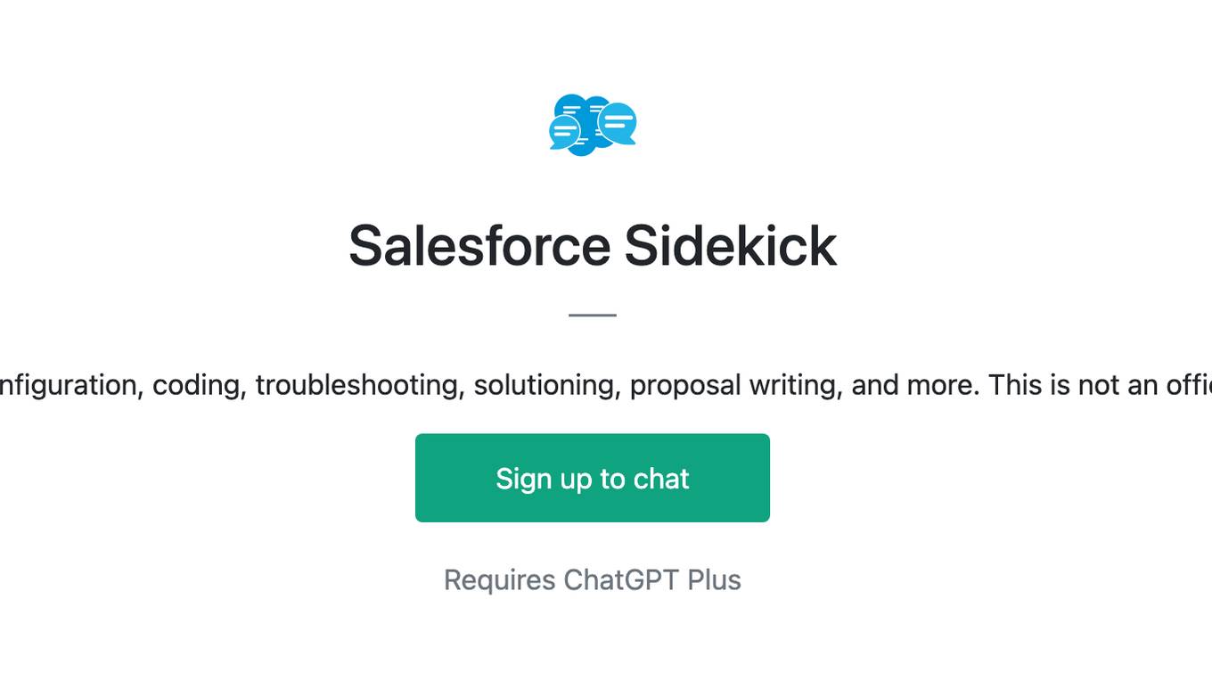 Salesforce Sidekick Screenshot