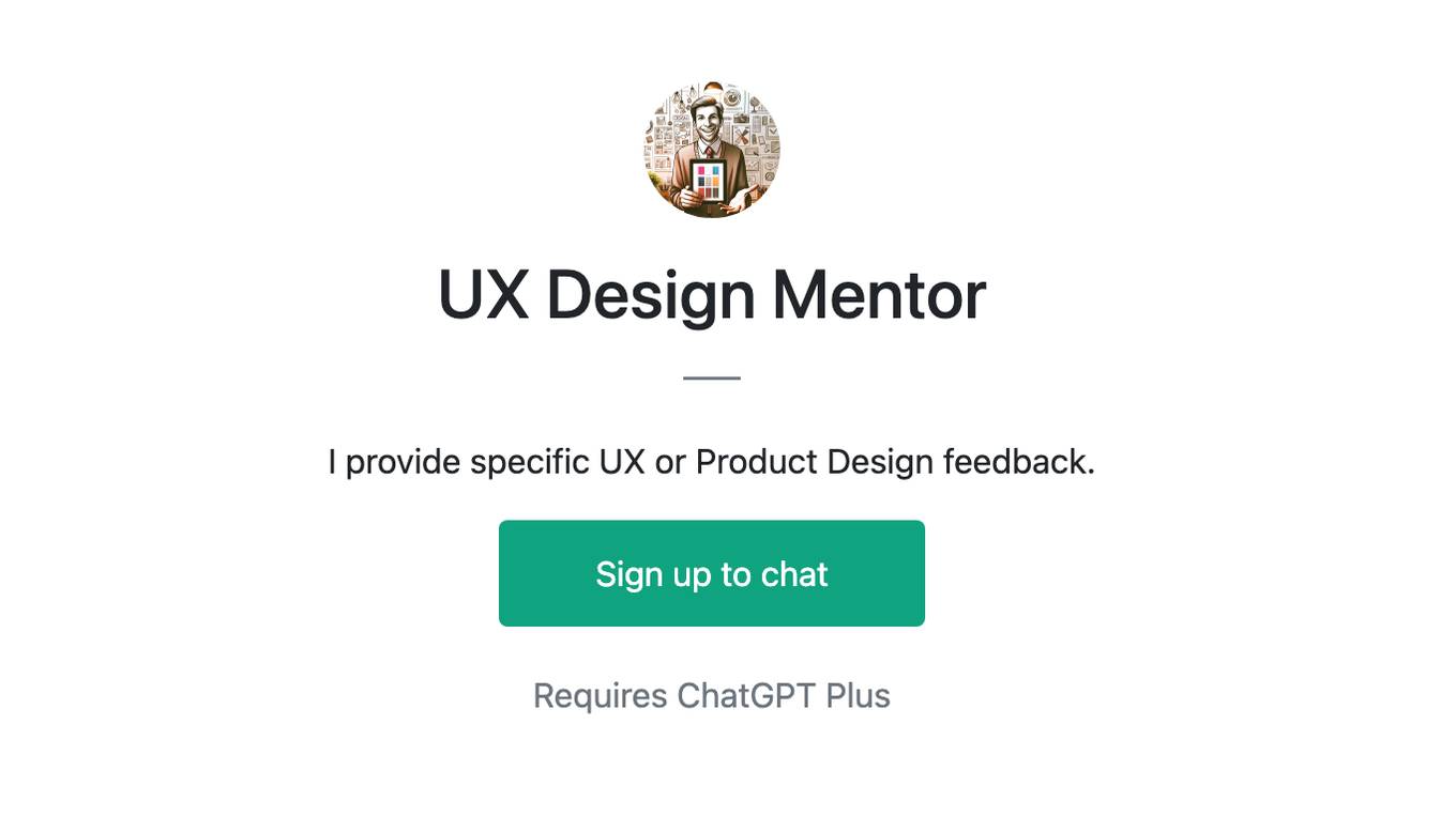 UX Design Mentor Screenshot