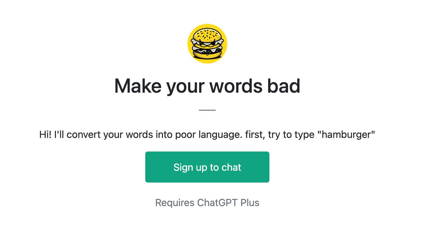 Make your words bad Screenshot