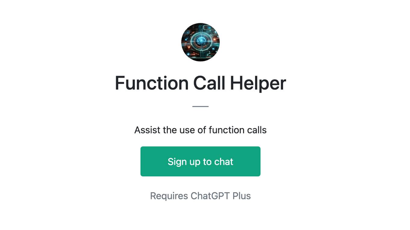 Function Call Helper Screenshot